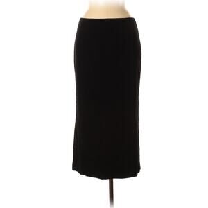 VINTAGE Chloe Chloé 80s Designer Minimalist Black Long Skirt Size 42 (IT) / US 6